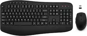 EDJO Wireless Keyboard and Mouse Combo, 2.4G Full-Sized Ergonomic Computer Keyboard with Wrist Rest and 3 Level DPI Adjustable Wireless Mouse for Windows, Mac OS Desktop/Laptop/PC (Classic Black)