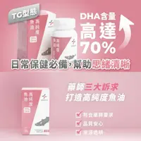 在飛比找蝦皮購物優惠-高純度DHA70 高純度魚油 90粒 哺乳/孕媽咪必備 TG