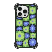 iPhone 16 Pro Bounce Case MagSafe Compatible Warped Floral Checker