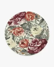 245' Round | Machine Washable Runner Rug | Kid & Pet Friendly | Indoor Rug | Camellia Currant Tufted Rug | Ruggable