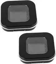 AUTSUPPL 2pcs Magnetic Eyeshadow Packaging Box Empty Makeup Container for Travel Refillable Powder Case Compact Portable