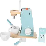 KOMBIUDA Playset for Boys Girls 1 Set of Wooden Machine Toy Set Coffee Machine Safe for Boys and Girls to Learn Play