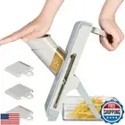 Safe Mandoline Slicer for Kitchen, Professional 4 in 1 Vegetable Chopper with
