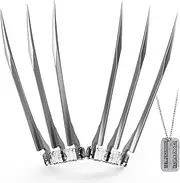 Karadrova Wolverine Claws Toys - X-Man ABS Plastic Claws, 2PCS for Adult With Dog Tag, 1:1 Toy Props for Halloween