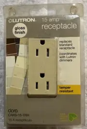 Lutron Claro CARS-15-TRH-IV 15A Tamper Resistant Receptacle