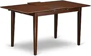 East West Furniture PST-MAH-T Picasso Modern Kitchen Table - a Rectangle Dining Table Top with Butterfly Leaf, 32x60 Inch, Mahogany