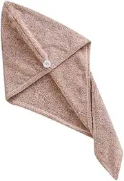BATHVEVE Environmental Bamboo Charcoal Quick Drying Hair Cap Super Absorbent Towel Wrap for All Hair Types Lightweight Portable for Home Travel Use Pink