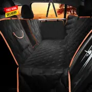 Waterproof Dog Cover for Back Seat Collapsible Scratchproof Dog Car Mesh Window