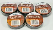 Electrical Tape Fire Retardant 5x Rolls 18mmx20m Black Nitto Lead Free 288EFR