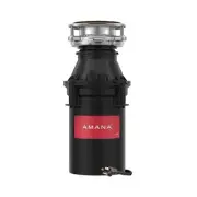 A50 W/C Kitchen Garbage, 1/2 HP Motor Continuous Feed Food Waste Disposer, Black