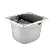 Thunder Group SLKB164 4"D Stainess Steel Knock Box w/ Flared Top Edges