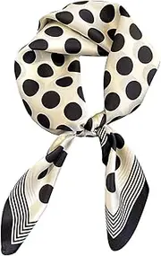 [HAMKVBPR] Neck Scarfs for Women Polka Dot Silk Chinese Square Scarf Women's Spring, Autumn and Summer Ladies Neckerchiefs
