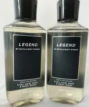 2 (TWO) LEGEND 10oz HAIR FACE & BODY WASH Men’s Collection Bath and Body Works