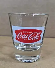 VINTAGE COCA~COLA -- DRINK COCA~COLA RED FISHTAIL LOGO SHOT GLASS