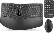 Perixx PERIDUO-606A Wireless Ergonomic Keyboard Set - Compact Split Design with Vertical Mouse and External Numeric Keypad - Adjustable Typing Angles - UK QWERTY