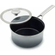 European Crafted Steel Core Enameled Cookware, 2.1 QT Saucepan Pot with Lid New