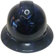 Custom Hydro Dipped Hard Hat Ridgeline Full Brim Blue Gambler