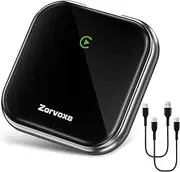 Zorvoxa Wireless CarPlay Adapter for iPhone - 2025 Newest Version, Dual-Band WiFi, Ultra Low Latency, Converts Wired to Wireless Apple CarPlay, Mini Size, Includes Extend USB-C/USB-A Cable Adapter