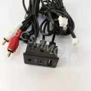 Car USB Type-C RCA Audio Input AUX Port Panel Interface Extension Cable Adapter (for: Ford)
