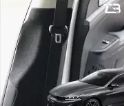 Seat Belt Side Cover Felt Anti-Scratch Black 2Pcs DL3 for KIA K5 2021~2023 (for: Kia)