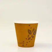 8oz(90mm) PLA Single Wall Coffee Cup BROWN Print one-lid-fits-all 1000 pcs