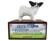 Conversation Concepts Black/White Papillon with The Rainbow Poem Urn