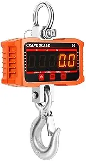 Barbuly Digital Crane Scale 1500KG Industrial Hanging Scale,Portable Scale Industrial Heavy Duty Crane Scale-Orange