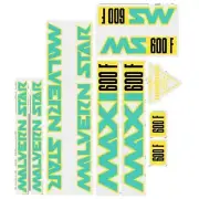 Malvern Star - Maxi 600F - YELLOW-GREEN - decal set - old school bmx