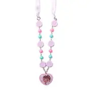Disney Doc McStuffins Bead and Ribbon Necklace Purple Pink Flowers New