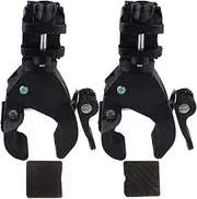 MOBUTOFU 2pcs Bike Headlight Bracket Rotatable Plastic Lamp Rack for Easy Mounting Road and Mountain Bikes for Outdoor Riding Black