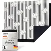 D&D Living® Activated Carbon Filter Cooker Hood | Single Pack | Flat Grease Filter + Carbon Filter for Cooker Hood Filter | Activated Carbon Filter Mat Can Be Cut to Size 57 x 47 cm