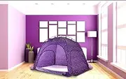 ABULU Indoor Privacy Shelter on Bed, Offering Warm & Cozy Sleep, A Private Indoor Play and Sleep Haven，Perfect in Drafty Spaces(Starlight)