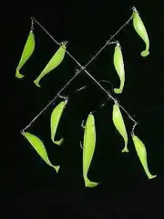 20" Clear Green Chartreuse Umbrella Rig/ Striper Fishing Lures/