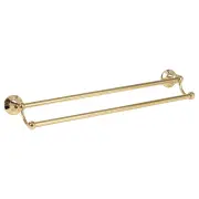 Noosa Double Towel Rail 600mm Gold PVD