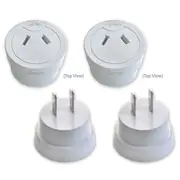 2x Universal Travel Power Adapter Australia AU NZ to USA Canada Japan Mexico