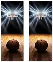 Hand Towels for Bathroom,Gym Towels for Working Out,Sports Towel,Basketball Wooden Cricket Field,2-Pc