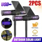 2pcs Solar Power LED Mosquito Fly Bug Insect Zapper Killer Outdoor Light IP66 AU