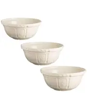 Mason Cash Set of 3 Cream Mixing Bowls