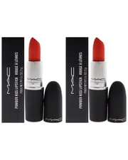 MAC Cosmetics 0.1oz Powder Kiss Lipstick - 303 Style Shocked - Pack of 2
