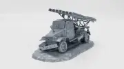 Destroyed BM-13-16 - 28mm Scale - Bolt Action - wargame3d