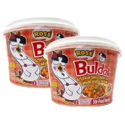 Buldak K Rose, Wide Flat Glass Noodles, Big Bowl Cup, Korean Fire Challenge M...