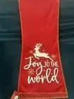 Christmas Embroidered Table Runner Cut Work Poinsettia14”x70”Red WhiteNEW