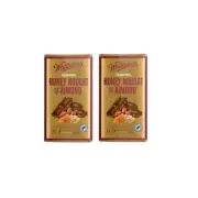 932110 2 X 250G BLOCK WHITTAKERS CREAMY MILK HONEY NOUGAT AND ALMOND CHOCOLATE