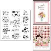 Arrietty Mothers Day Clear Stamp Phrase Words Mother Day Greetings Silicone Clear Stamp Seals for Card Making Scrapbooking Album Decoration