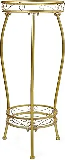 Kavlium Plant Stand Indoor Outdoor，Tall golden Metal Rustproof Stable Plant Stands，2 Tier 27.1 inch Multiple Plant Rack Potted Holder Rack Flower Pot Stand Heavy Duty Plant Shelf
