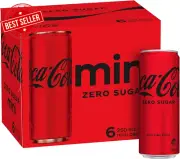 Zero Sugar Soft Drink, 6 x 250ml Mini Can Multipack