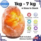 Himalayan Crystal Salt Lamp Natural Crystal Rock Shape Dimmer Night Light 1-7KG