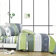 Luxor Linen Dreamfields 100% Cotton Dexter Soft Doona Duvet Quilt Cover Set, King Single