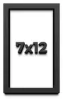 7x12 Shadow Box Frame Black | 2 Inches Deep Real Wood Contemporary Shadowbox Dis