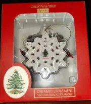 Spode/Portmeirion Ceramic Snowflake Christmas Tree Decoration. EXTREMELY RARE